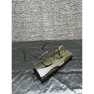 Vintage Oliver Peoples MP-2 OV1104 Round-Frame Glasses Tortoise Shell Gold